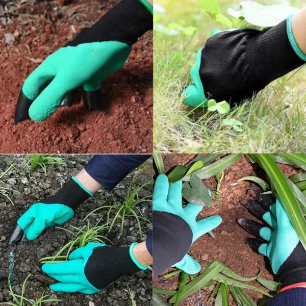 4 Hand Claw Garden Rubber Gloves 4