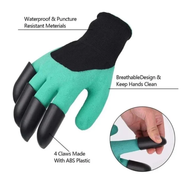 4 Hand Claw Garden Rubber Gloves 3