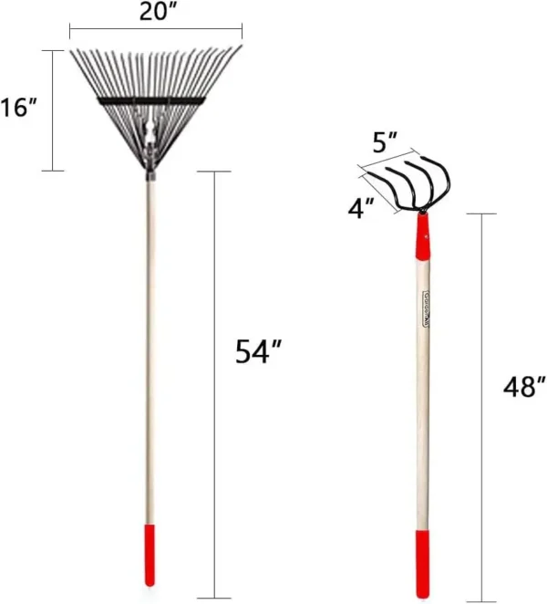 7-Piece Shovels Rakes Hoe Set 6