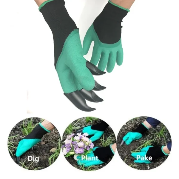 4 Hand Claw Garden Rubber Gloves 1