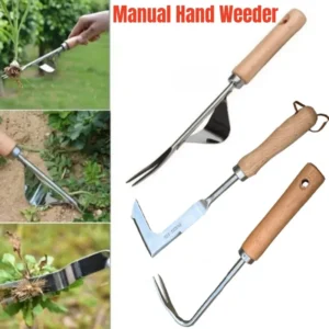 Stainless Steel Wood Handle Garden Weeder 1