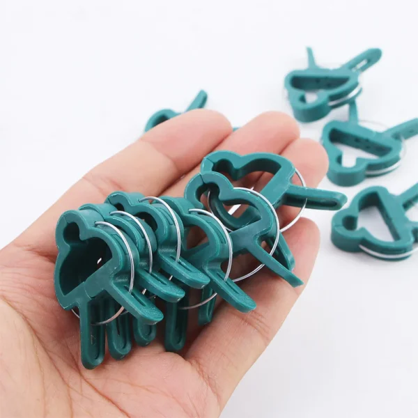 10pcs Green Garden Plant Fixed Clips 5