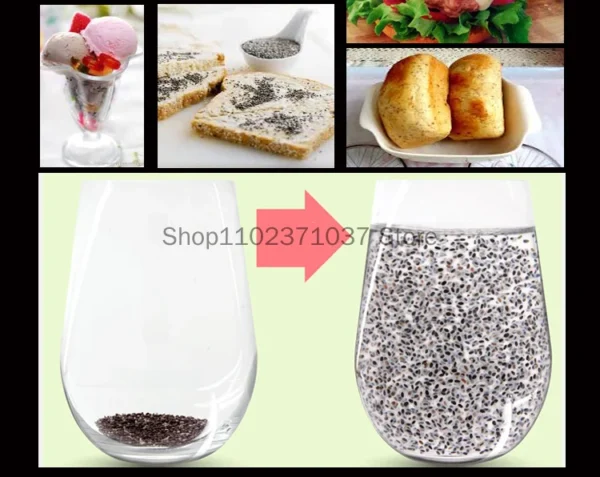 Organic Dark Chia Seeds Mult Size 3