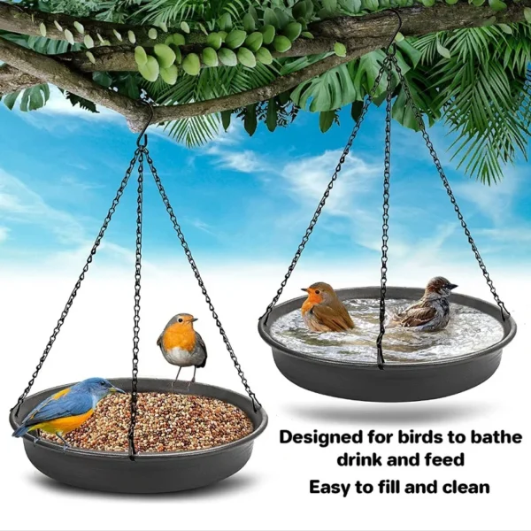 Hanging Bird Bath Tray 2