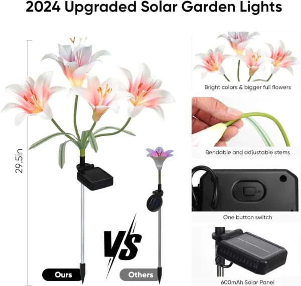 LED Solar Lily Flowers 2