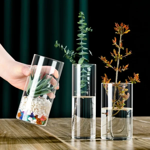 Clear Glass Flower Vase 2