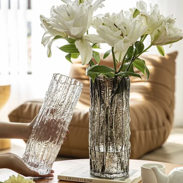 Transparent Glass Vase Flower 2