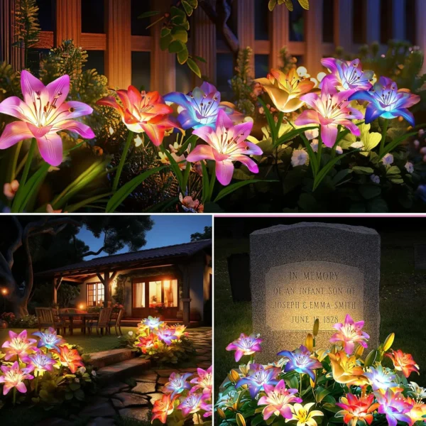 LED Solar Lily Flowers 6