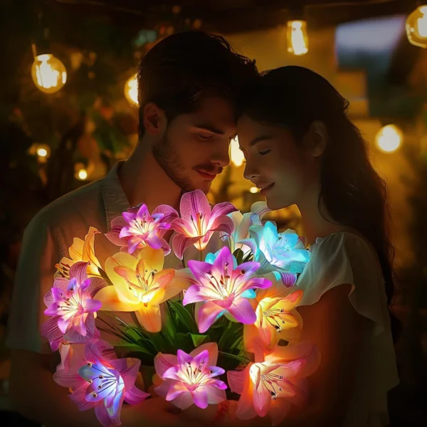 LED Solar Lily Flowers 5